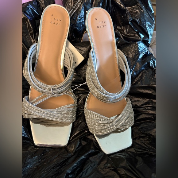 a new day Shoes - NEW- A New Day Silver Women's Sandals